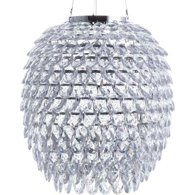 Beliani Silver Crystal Pendant Ceiling Lamp - Ceiling Lamp Beliani Silver Crystal Pendant Ceiling Lamp - Ceiling Lamp