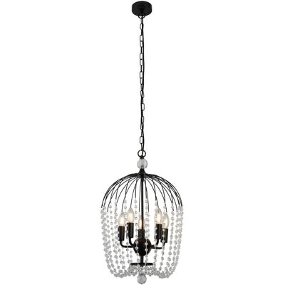 Searchlight Black 5-Light Pendant - Pendant Light Searchlight Black 5-Light Pendant - Pendant Light