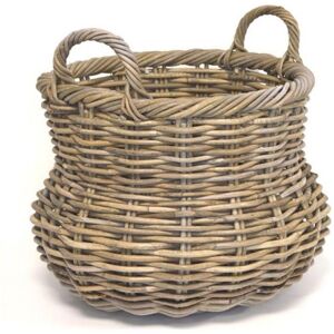 Tri Pendawa Corporation Fireside Alibaba Round Medium Log Basket Wicker Rattan Stove Wood Storage - Grey Tri Pendawa Corporation Fireside Alibaba Round Medium Log Basket Wicker Rattan Stove Wood Storage - Grey