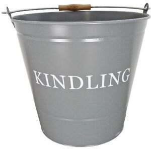 Stoves Kindling Bucket Grey Large Fireside Fireplace Wood Logs Storage Accessories Stoves Kindling Bucket Grey Large Fireside Fireplace Wood Logs Storage Accessories