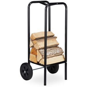 Relaxdays Steel Log Holder Cart Wood Carrier Wheels Trolley Fireplace Firewood Transport Relaxdays Steel Log Holder Cart Wood Carrier Wheels Trolley Fireplace Firewood Transport