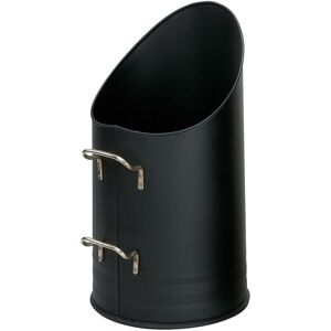 Black Country Metal Works 43cm Tall Black Fireside Norfolk Coal Hod With Brass Carry Handles Black Country Metal Works 43cm Tall Black Fireside Norfolk Coal Hod With Brass Carry Handles