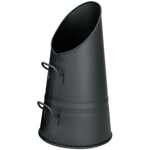 Black Country Metal Works Midnight Black Fireside Wide Base Norfolk Coal Hod With Handles Black Country Metal Works Midnight Black Fireside Wide Base Norfolk Coal Hod With Handles