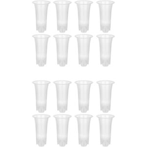 5 Inch 16pcs Clear Flower Pot Planter Plastic Orchid Pot With Holes Tall3150 5 Inch 16pcs Clear Flower Pot Planter Plastic Orchid Pot With Holes Tall3150