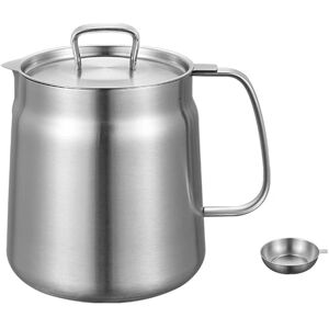Preparation Oil Strainer Pot Grease Can 2l / 67.6 Fl Oz Food Strainer Stainless Steel3680 Preparation Oil Strainer Pot Grease Can 2l / 67.6 Fl Oz Food Strainer Stainless Steel3680