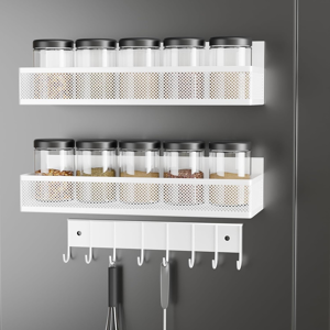 Does Not Apply Magnetic Fridge Spice Rack Organiser With Utensil Holder, 3 Tiers Refrigerator M Does Not Apply Magnetic Fridge Spice Rack Organiser With Utensil Holder, 3 Tiers Refrigerator M