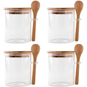 Sodial 4 Pack Overnight Oats Glass Containers With Lids And Spoons, Glass Jars1748 Sodial 4 Pack Overnight Oats Glass Containers With Lids And Spoons, Glass Jars1748