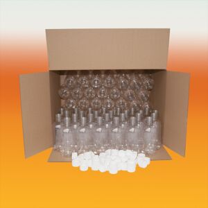 Balliihoo Homebrew 330ml Small Clear Pet Plastic Bottles With White Caps - Box Of 70 Balliihoo Homebrew 330ml Small Clear Pet Plastic Bottles With White Caps - Box Of 70