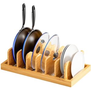 Sodial 3x(Bamboo Pot Lid Organizer For Cabinet & Kitchen Counter, Pan Lid2941 Sodial 3x(Bamboo Pot Lid Organizer For Cabinet & Kitchen Counter, Pan Lid2941