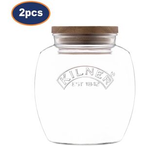 Kilner Glass Jar 2l Round Preserving Jar Storage W/ Airtight Push Top Lid Container 2pc Kilner Glass Jar 2l Round Preserving Jar Storage W/ Airtight Push Top Lid Container 2pc