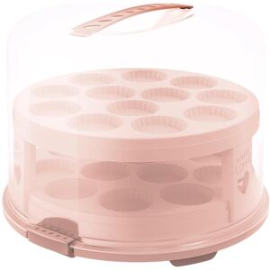 Fresh Cake Bell Tall With Trays, Rotho Cake Box Food-Safe Plastic Bpa-Free, Pink Fresh Cake Bell Tall With Trays, Rotho Cake Box Food-Safe Plastic Bpa-Free, Pink