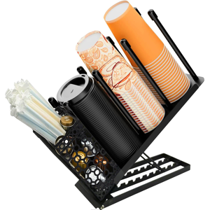 Does Not Apply Adjustable Cup Holder Organiser For Coffee Capsules, Mugs, Spoons, Tea Bags Bl Does Not Apply Adjustable Cup Holder Organiser For Coffee Capsules, Mugs, Spoons, Tea Bags Bl