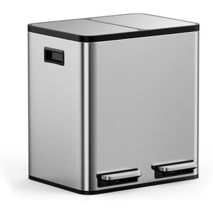 30l Recycling Kitchen Bin With Double Compartments (2 X 15l), Vonhaus 30l Recycling Kitchen Bin With Double Compartments (2 X 15l), Vonhaus