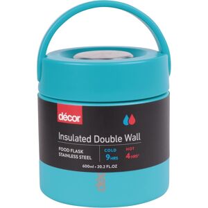 Décor Stainless Steel Food Flask Food Container 600ml Turquoise Décor Stainless Steel Food Flask Food Container 600ml Turquoise