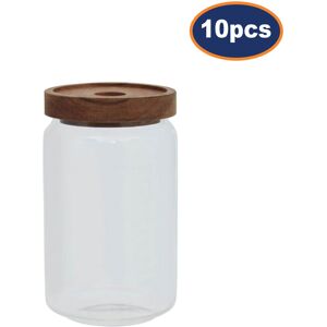 Premier Housewares Pack Of 10 Freska 800ml Clear Glass Kitchen Food Pasta Rice Biscuit Storage Jar Premier Housewares Pack Of 10 Freska 800ml Clear Glass Kitchen Food Pasta Rice Biscuit Storage Jar