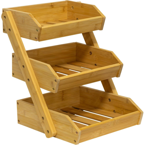 Does Not Apply 3-Tier Bamboo Fruit & Vegetable Rack Holder, Decorative Produce Organiser For Ki Does Not Apply 3-Tier Bamboo Fruit & Vegetable Rack Holder, Decorative Produce Organiser For Ki