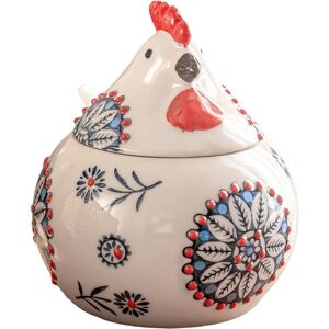 Sodial 3x(Ceramic Salt Cellar With Lid And Spoon, 13 Oz Chicken Salt Jar, Salt6853 Sodial 3x(Ceramic Salt Cellar With Lid And Spoon, 13 Oz Chicken Salt Jar, Salt6853