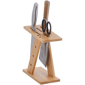 Relaxdays Knife Block Non-Slip Natural Bamboo Knife Holder Bamboo Knife Stand Lightweight Relaxdays Knife Block Non-Slip Natural Bamboo Knife Holder Bamboo Knife Stand Lightweight