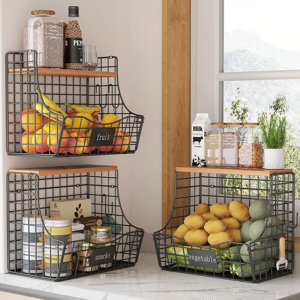 Does Not Apply 3 Pack Fruit Storage Basket Kitchen Vegetables Organiser Rack 2 Tier, Countertop Does Not Apply 3 Pack Fruit Storage Basket Kitchen Vegetables Organiser Rack 2 Tier, Countertop