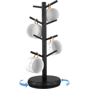 Does Not Apply 360° Rotating Wooden Mug Holder Tree With 8 Hooks, Coffee Cup Drying Stand, Mug Does Not Apply 360° Rotating Wooden Mug Holder Tree With 8 Hooks, Coffee Cup Drying Stand, Mug