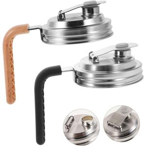 Sodial 5x(2pcs Wide Mouth Jar Stainless Steel Pour Spout Lid, Reusable Jar Lids1163 Sodial 5x(2pcs Wide Mouth Jar Stainless Steel Pour Spout Lid, Reusable Jar Lids1163