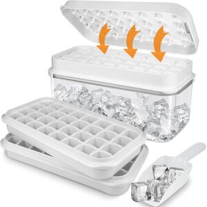Bochion Ice Cube Tray With Lid And Storage, Food-Grade Silicone Moulds With Bin & Scoop, Bochion Ice Cube Tray With Lid And Storage, Food-Grade Silicone Moulds With Bin & Scoop,