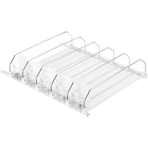 Uxcell 5pcs Self-Pushing Soda Can Dispenser Drink Organizer For Fridge Pantry, White Uxcell 5pcs Self-Pushing Soda Can Dispenser Drink Organizer For Fridge Pantry, White