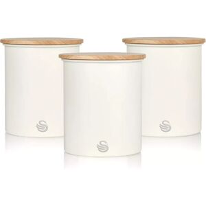 Swan Nordic Tea Coffee & Sugar Canisters Scandinavian Design White Swka17513whtn Swan Nordic Tea Coffee & Sugar Canisters Scandinavian Design White Swka17513whtn