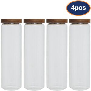 Premier Housewares Pack Of 4 Freska 1600ml Clear Glass Kitchen Food Pasta Rice Biscuit Storage Jar Premier Housewares Pack Of 4 Freska 1600ml Clear Glass Kitchen Food Pasta Rice Biscuit Storage Jar