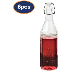 Tala Transparent Glass Storage Bottle Airtight Ceramic Lid Oil Vinegar 6 Bottles 1l Tala Transparent Glass Storage Bottle Airtight Ceramic Lid Oil Vinegar 6 Bottles 1l