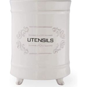 Comfify French White Ceramic Utensil Holder - Vintage Style Kitchen Utensil Caddy - Ant Comfify French White Ceramic Utensil Holder - Vintage Style Kitchen Utensil Caddy - Ant