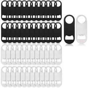 Sodial 50 Pcs Stainless Steel Flat Bottle Opener Bartender Kitchen Bar Restaurant2260 Sodial 50 Pcs Stainless Steel Flat Bottle Opener Bartender Kitchen Bar Restaurant2260