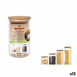 Quttin Bamboo Borosilicate Glass Storage - 850ml Quttin Bamboo Borosilicate Glass Storage - 850ml