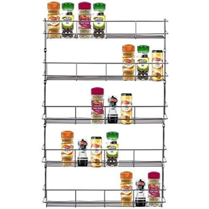 Does Not Apply 5 Tier Chrome Spice Herb Jar Rack Holder For Kitchen Door Cupboaro Storage Wall Does Not Apply 5 Tier Chrome Spice Herb Jar Rack Holder For Kitchen Door Cupboaro Storage Wall