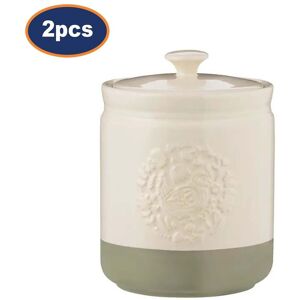Mason Cash Storage Jar 1.5l Stoneware Cockerel Hen Rice Flour Airtight Canister Green 2pcs Mason Cash Storage Jar 1.5l Stoneware Cockerel Hen Rice Flour Airtight Canister Green 2pcs