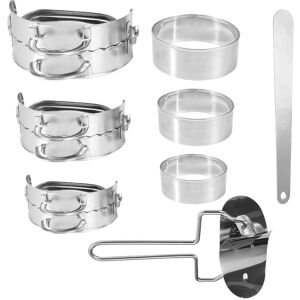 Sodial 2x(Dumplings Maker 8 Pcs, Mold Set And Cutter For Chinese Wonton,6043 Sodial 2x(Dumplings Maker 8 Pcs, Mold Set And Cutter For Chinese Wonton,6043