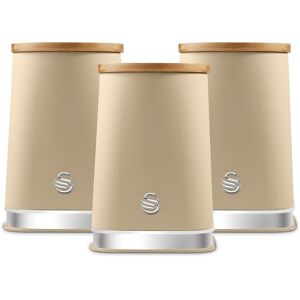 Swan Nordic Swka18524oat Set Of 3 Kitchen Storage Canisters For Tea, Coffee, An Swan Nordic Swka18524oat Set Of 3 Kitchen Storage Canisters For Tea, Coffee, An