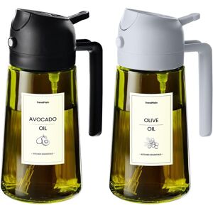 Trendplain 470ml Olive Oil Spray Bottle - 2 In 1 Olive Oil Dispenser Bottle For Trendplain 470ml Olive Oil Spray Bottle - 2 In 1 Olive Oil Dispenser Bottle For