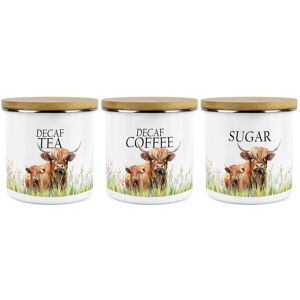 Purely Home Highland Cow & Calf Decaf Tea, Decaf Coffee & Sugar Canister Set - Kitchen Gifts Purely Home Highland Cow & Calf Decaf Tea, Decaf Coffee & Sugar Canister Set - Kitchen Gifts