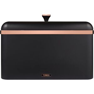 Tower T826130blk Cavaletto Bread Bin Storage, Carbon Steel, Removable Lid, Blac Tower T826130blk Cavaletto Bread Bin Storage, Carbon Steel, Removable Lid, Blac