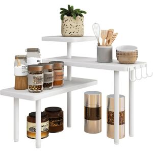 Ibuyke Countertop Organizer,3-Tier Spice Racks,Kitchen Counter Corner Shelf,4 S Ibuyke Countertop Organizer,3-Tier Spice Racks,Kitchen Counter Corner Shelf,4 S