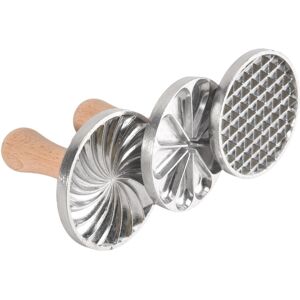 Sodial 2x(3pcs Cookie Stamps Metal Cookie Mold With Wooden Handle For Diy5998 Sodial 2x(3pcs Cookie Stamps Metal Cookie Mold With Wooden Handle For Diy5998
