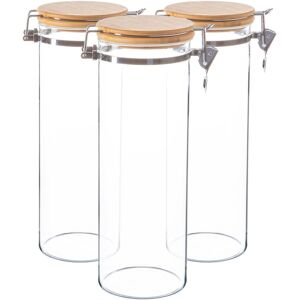 Argon Tableware 6x Glass Storage Jars With Wooden Clip Lids Kitchen Food Canister 1.75 Litre Argon Tableware 6x Glass Storage Jars With Wooden Clip Lids Kitchen Food Canister 1.75 Litre