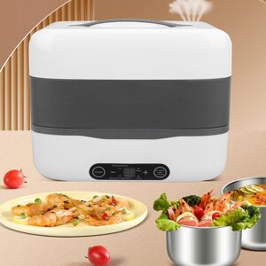 (Us Plug 110v)Electric Lunch Box Food Heater Double Layer 4 Stainless Steel Au (Us Plug 110v)Electric Lunch Box Food Heater Double Layer 4 Stainless Steel Au