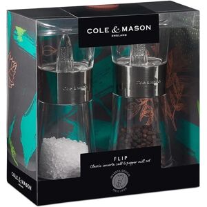 Cole & Mason Flip 180 Salt And Pepper Mill Set, Adjustable Coarseness Cole & Mason Flip 180 Salt And Pepper Mill Set, Adjustable Coarseness