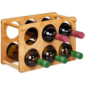 Relaxdays Wine Rack Tabletop Bottle Stand Compact Durable Bamboo Wine Holder Relaxdays Wine Rack Tabletop Bottle Stand Compact Durable Bamboo Wine Holder