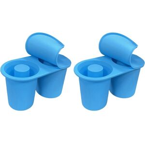 Sodial 2x(Ice-Cube Tray Compatible With Cup - Silicone Cylinder Ice Mold With Lid5215 Sodial 2x(Ice-Cube Tray Compatible With Cup - Silicone Cylinder Ice Mold With Lid5215