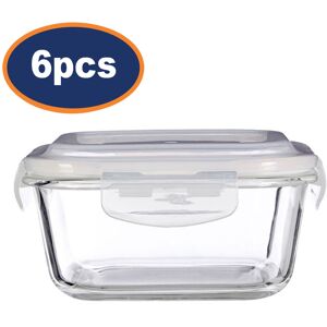 Premier Housewares Freska 6pc 800ml Borosilicate Glass Lunch Box Food Container Airtight Lid Set Premier Housewares Freska 6pc 800ml Borosilicate Glass Lunch Box Food Container Airtight Lid Set