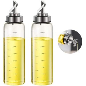Fari 2 Pack Of 500ml Olive Oil & Vinegar Dispenser Bottles, Automatic Opening & Fari 2 Pack Of 500ml Olive Oil & Vinegar Dispenser Bottles, Automatic Opening &