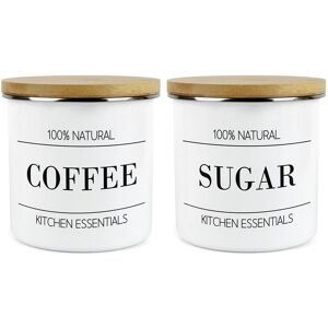 Purely Home Minimalist Essentials Coffee & Sugar Storage Canisters - Kitchen Jars Set Purely Home Minimalist Essentials Coffee & Sugar Storage Canisters - Kitchen Jars Set
